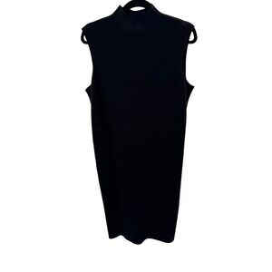 COS Womens Black Wool Blend Mock Neck Sleeveless Knit Shift Dress Size M